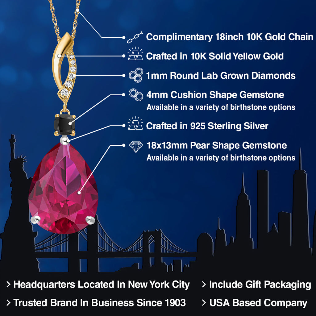 Pendant in 925 Sterling Silver and 10K Yellow Gold