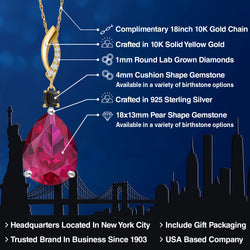 Pendant in 925 Sterling Silver and 10K Yellow Gold