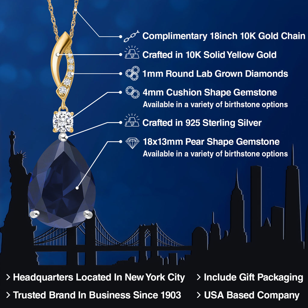Pendant in 925 Sterling Silver and 10K Yellow Gold