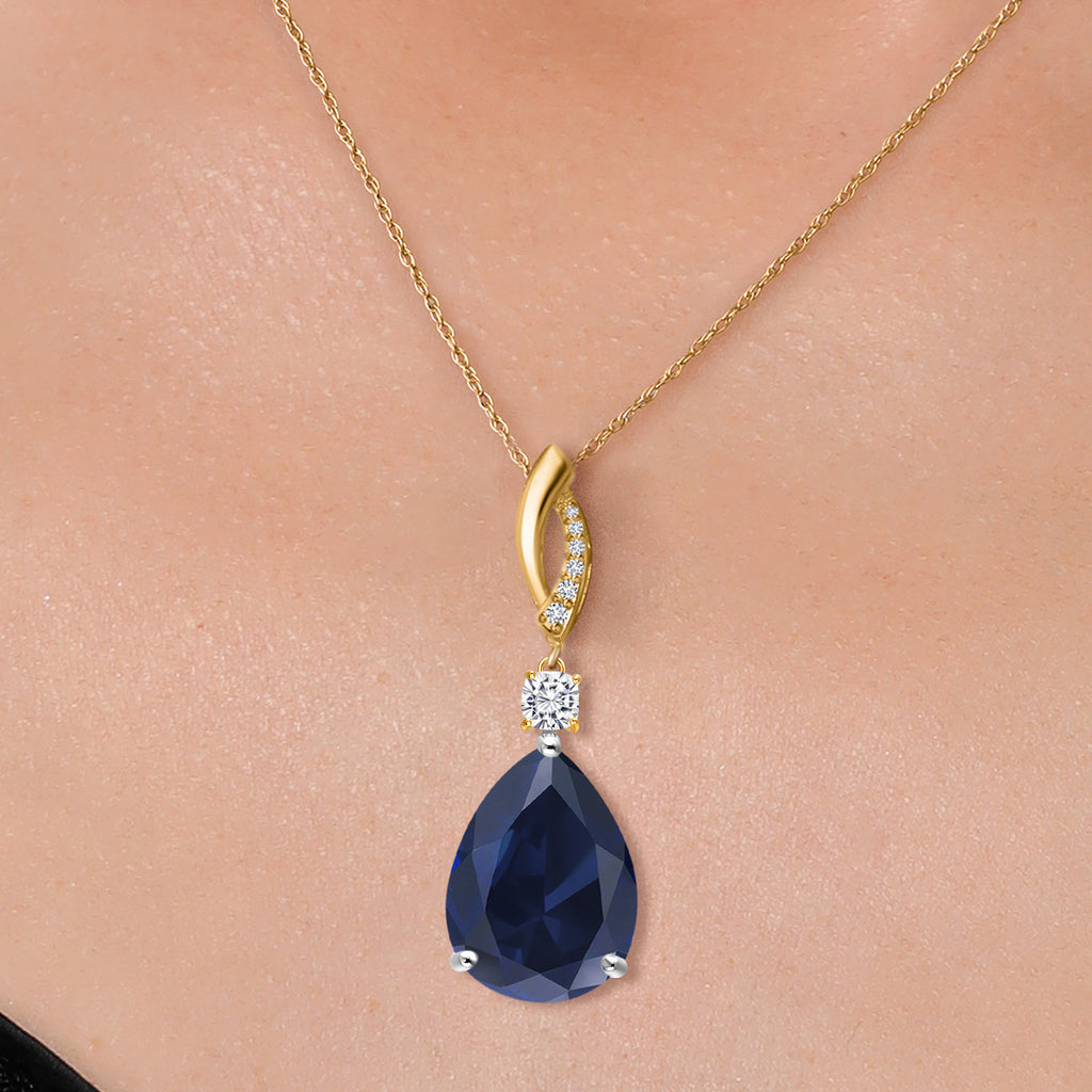 Pendant in 925 Sterling Silver and 10K Yellow Gold
