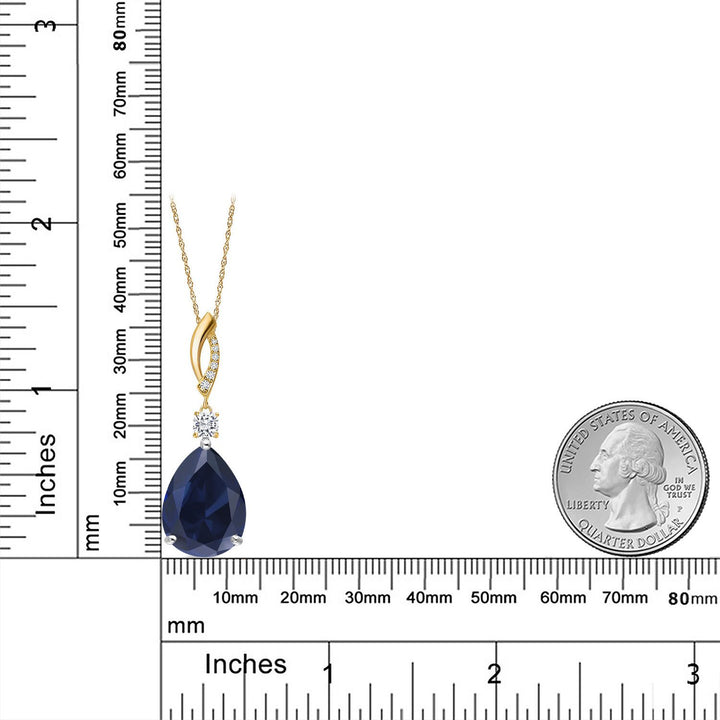 Pendant in 925 Sterling Silver and 10K Yellow Gold