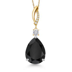 Pendant in 925 Sterling Silver and 10K Yellow Gold