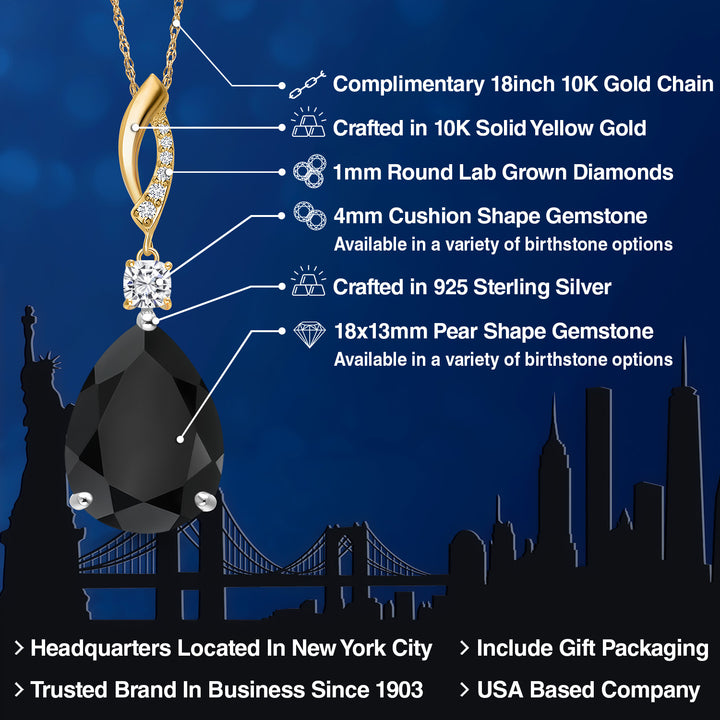Pendant in 925 Sterling Silver and 10K Yellow Gold