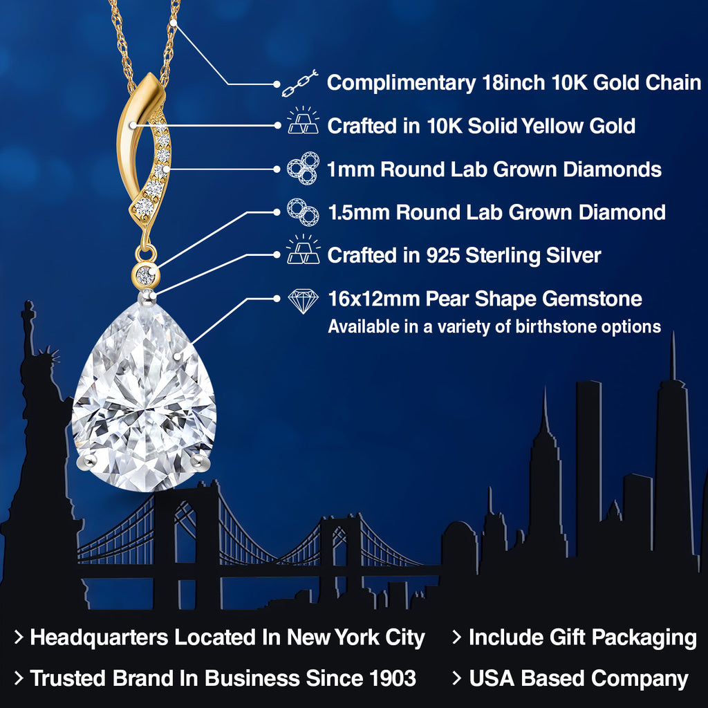 Pendant in 925 Sterling Silver and 10K Yellow Gold