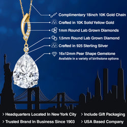 Pendant in 925 Sterling Silver and 10K Yellow Gold