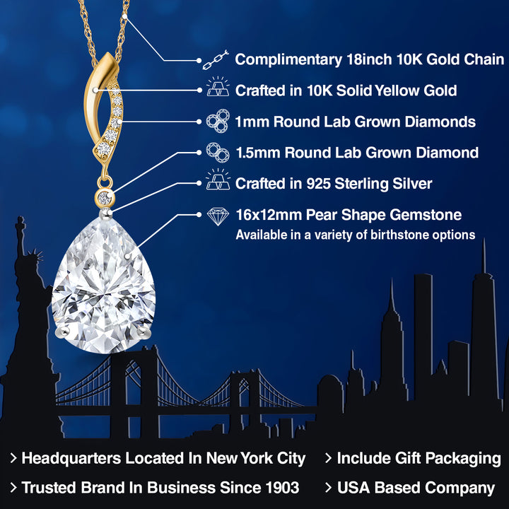 Pendant in 925 Sterling Silver and 10K Yellow Gold