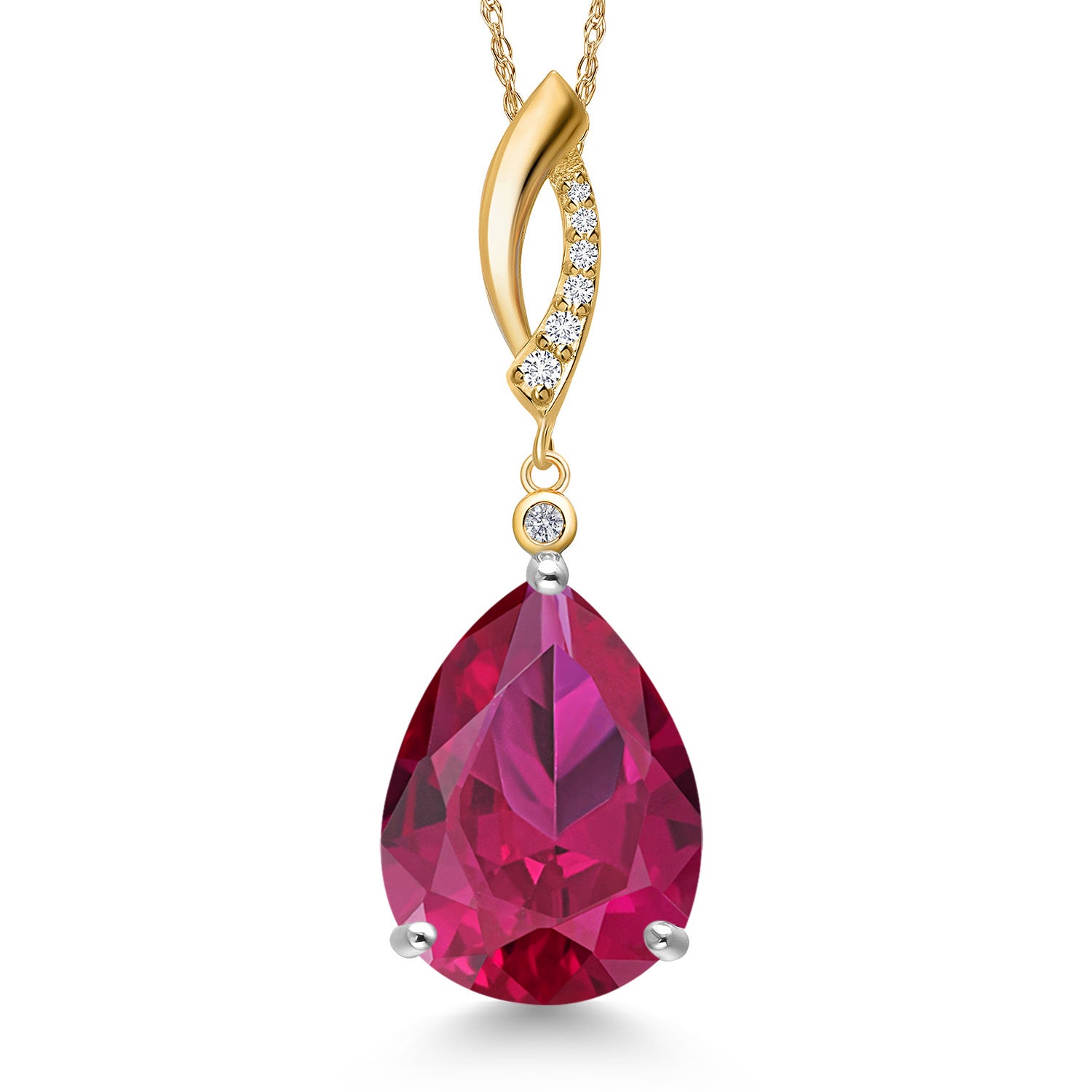 Pendant in 925 Sterling Silver and 10K Yellow Gold