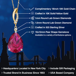 Pendant in 925 Sterling Silver and 10K Yellow Gold