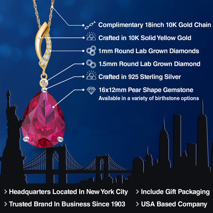 Pendant in 925 Sterling Silver and 10K Yellow Gold