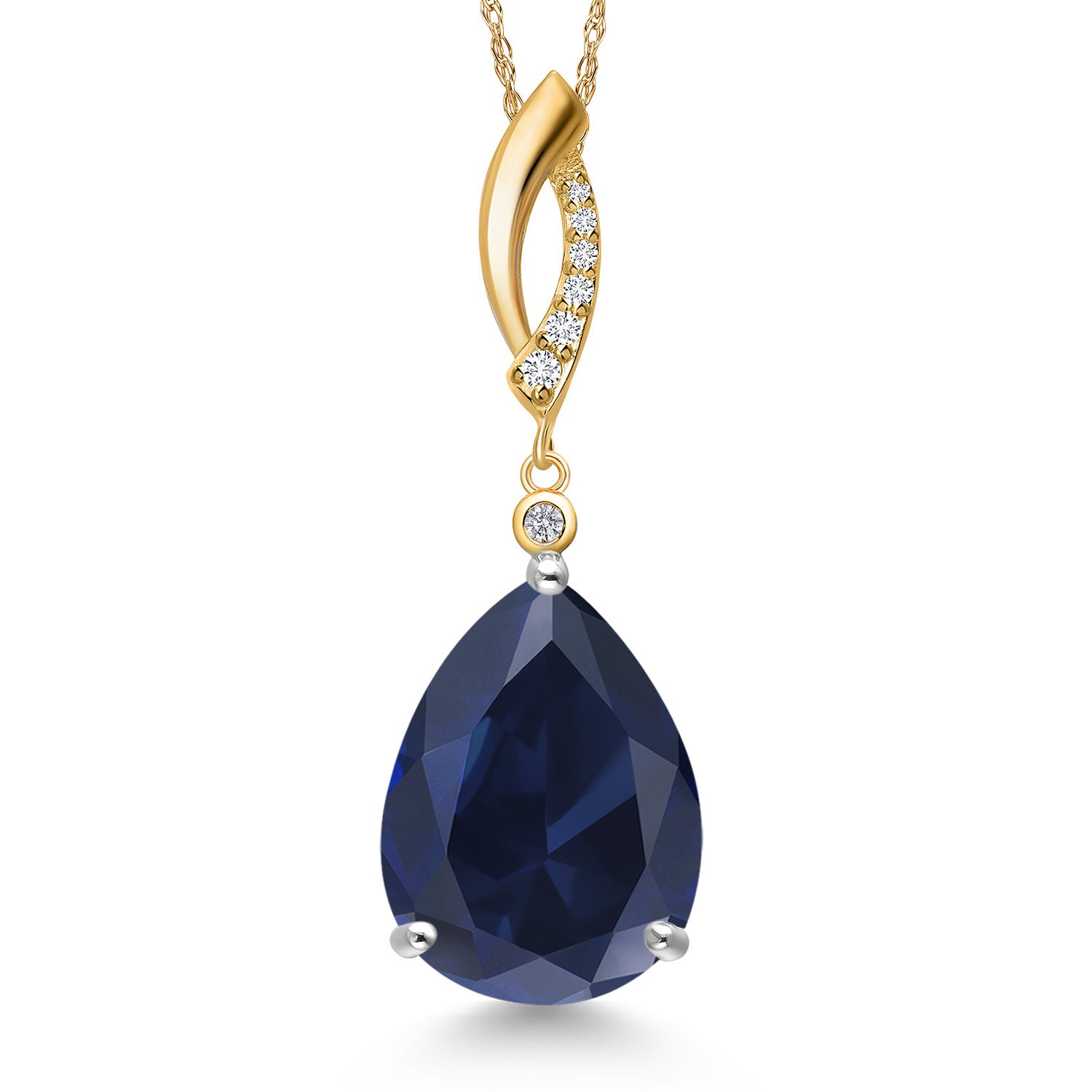 Pendant in 925 Sterling Silver and 10K Yellow Gold