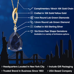 Pendant in 925 Sterling Silver and 10K Yellow Gold