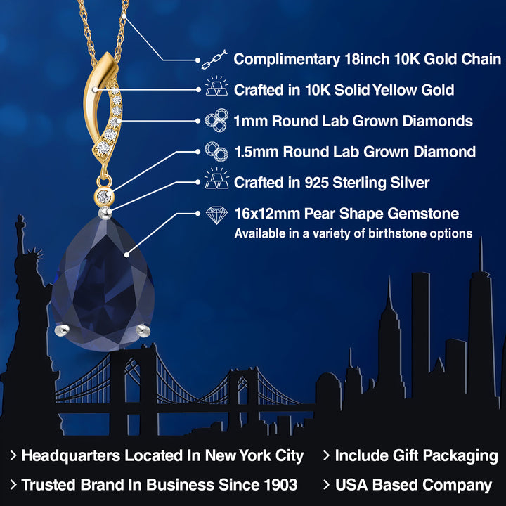 Pendant in 925 Sterling Silver and 10K Yellow Gold