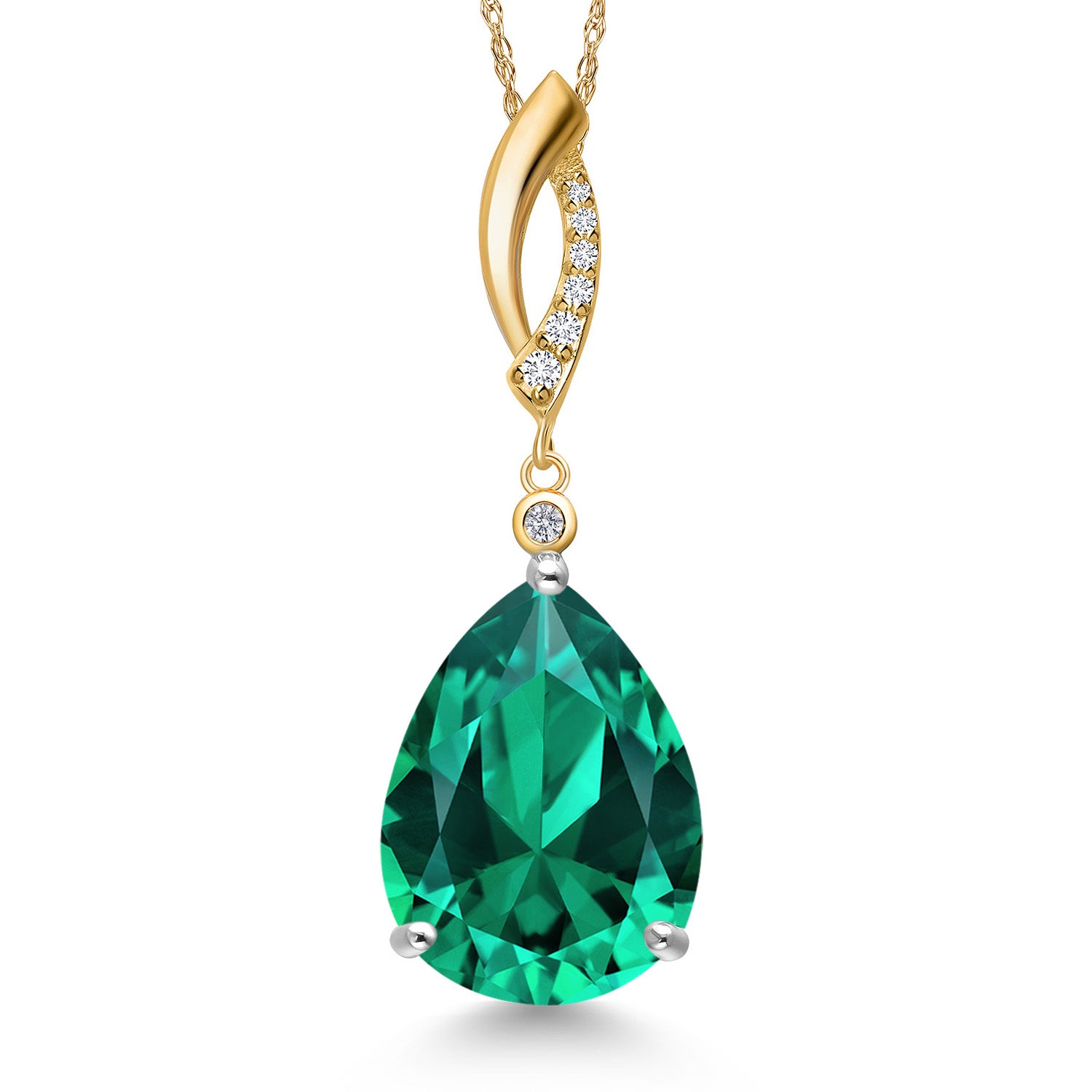 Pendant in 925 Sterling Silver and 10K Yellow Gold