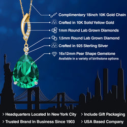 Pendant in 925 Sterling Silver and 10K Yellow Gold