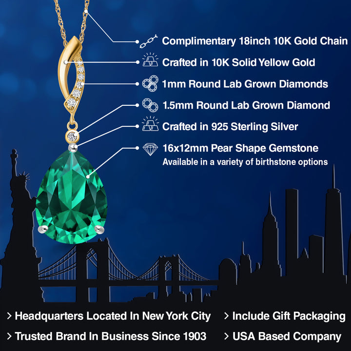 Pendant in 925 Sterling Silver and 10K Yellow Gold