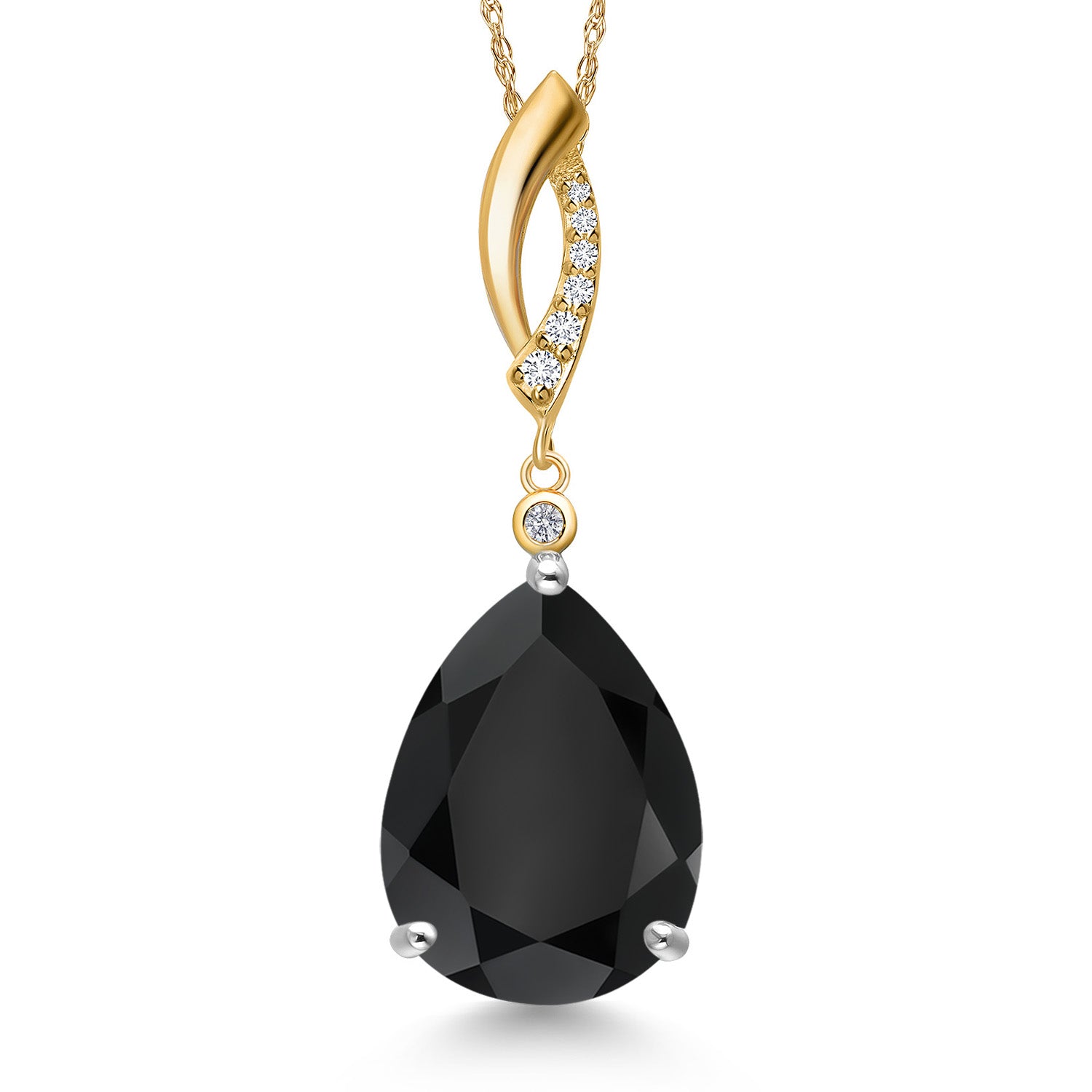 Pendant in 925 Sterling Silver and 10K Yellow Gold