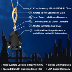 Pendant in 925 Sterling Silver and 10K Yellow Gold