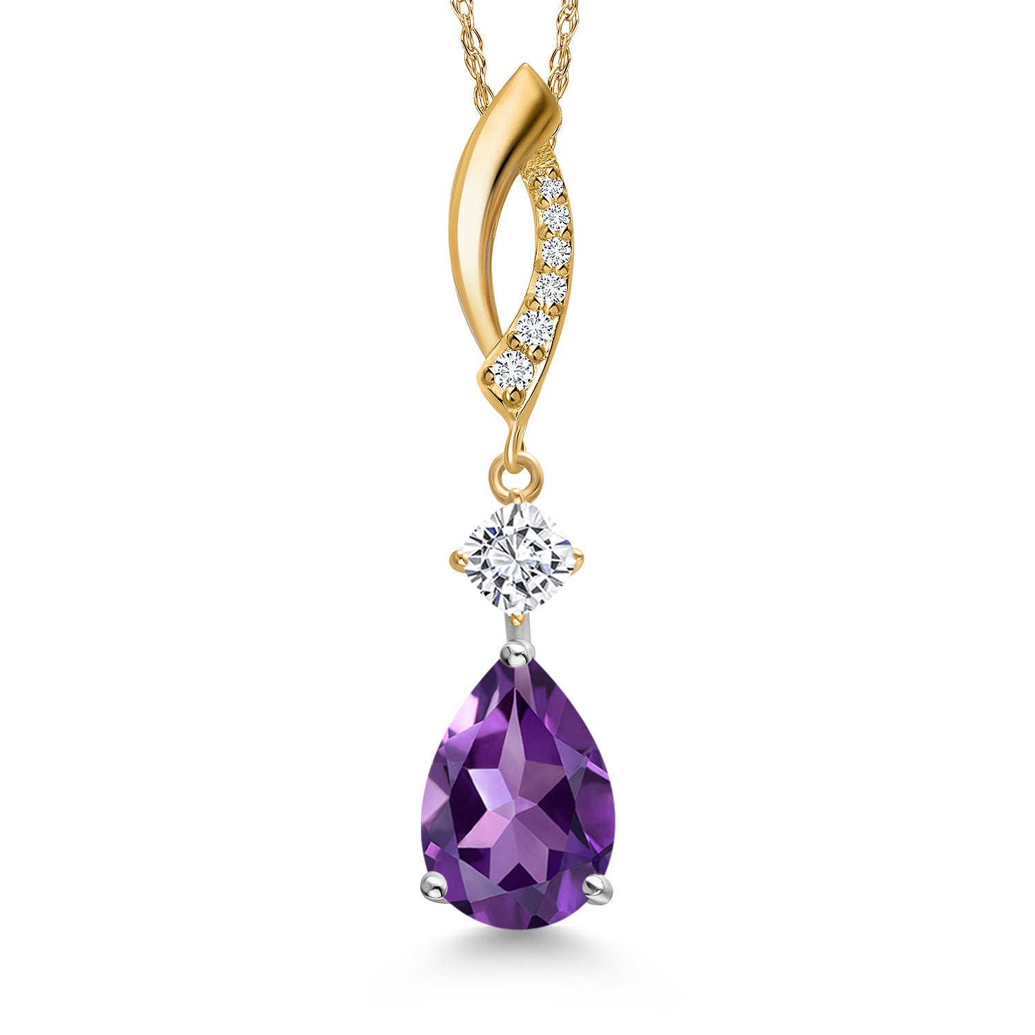 Pendant in 925 Sterling Silver and 10K Yellow Gold