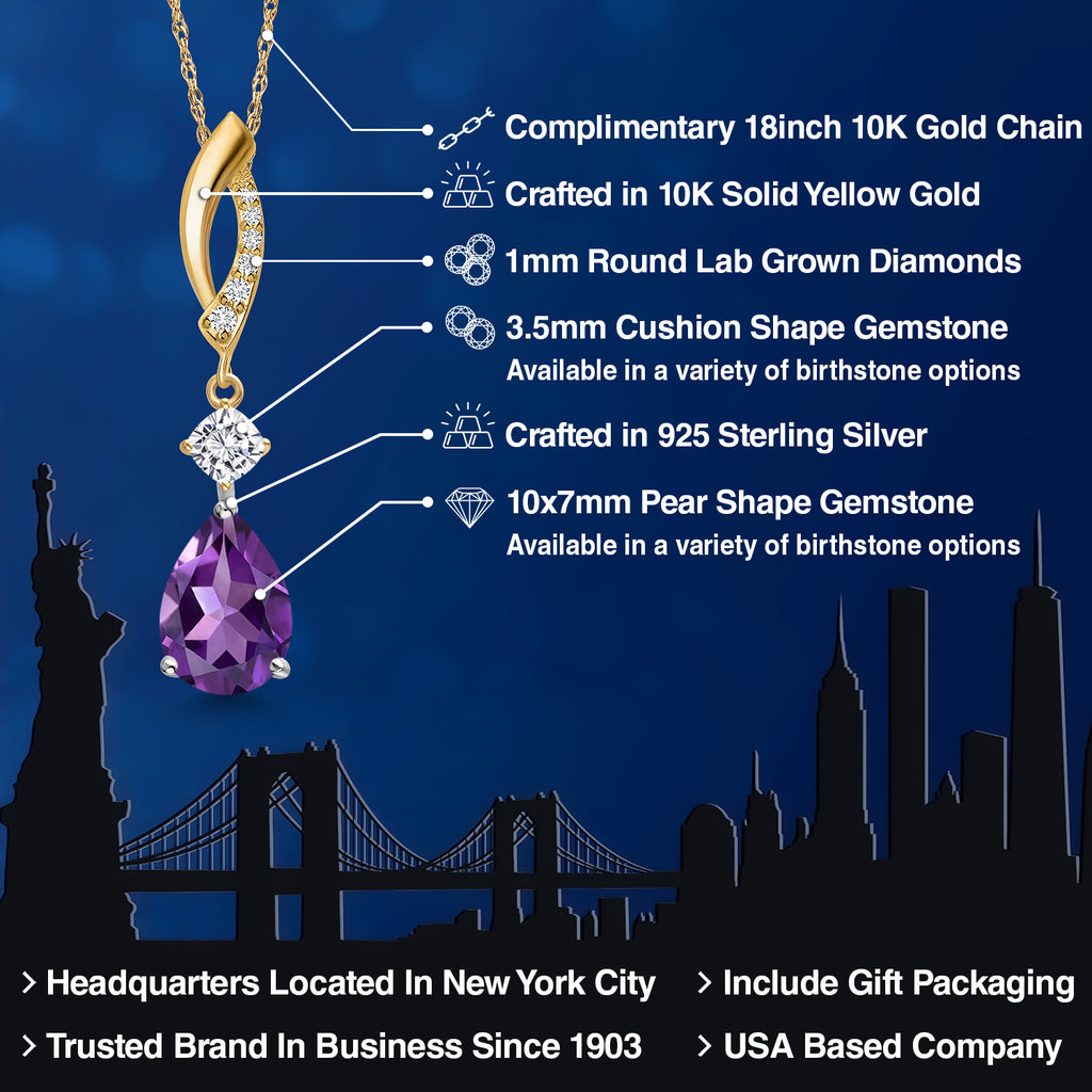 Pendant in 925 Sterling Silver and 10K Yellow Gold