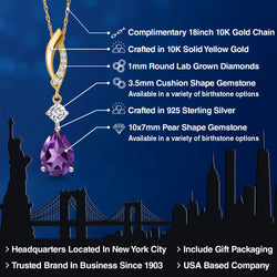 Pendant in 925 Sterling Silver and 10K Yellow Gold