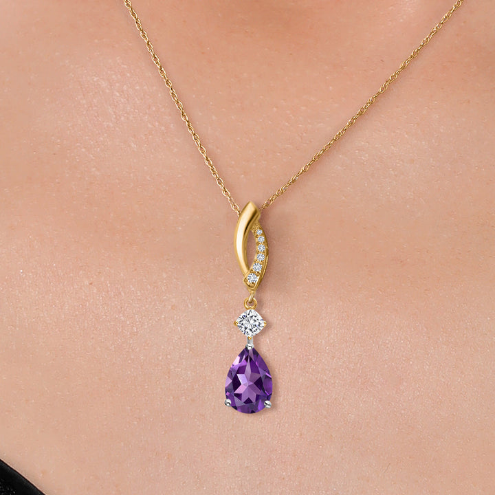 Pendant in 925 Sterling Silver and 10K Yellow Gold