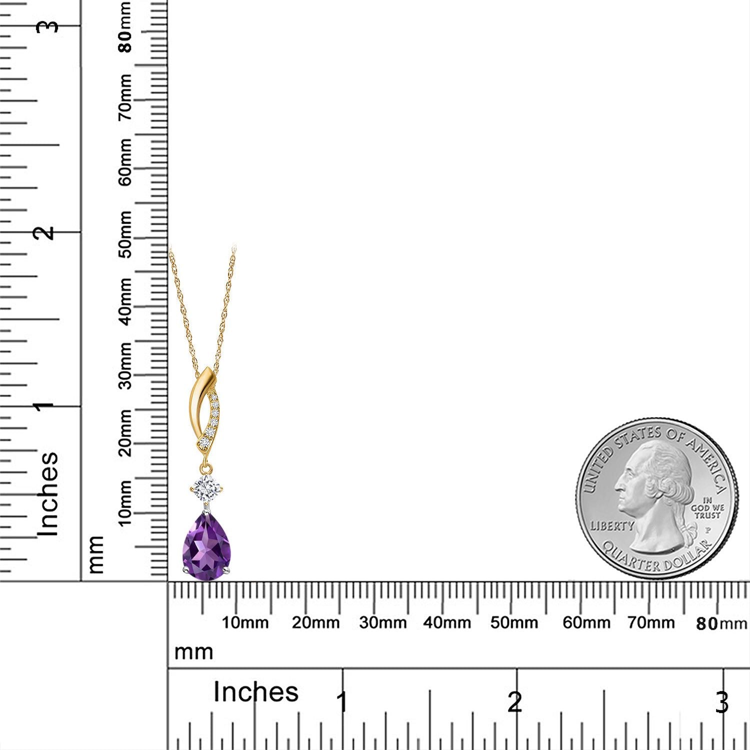 Pendant in 925 Sterling Silver and 10K Yellow Gold