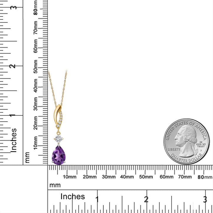Pendant in 925 Sterling Silver and 10K Yellow Gold