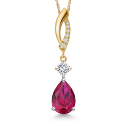 Pendant in 925 Sterling Silver and 10K Yellow Gold