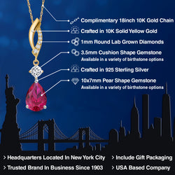 Pendant in 925 Sterling Silver and 10K Yellow Gold