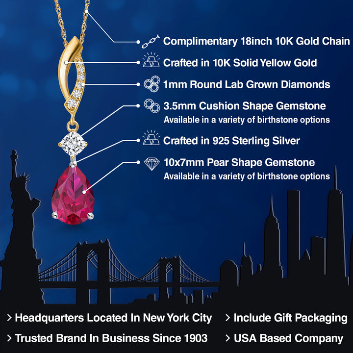 Pendant in 925 Sterling Silver and 10K Yellow Gold