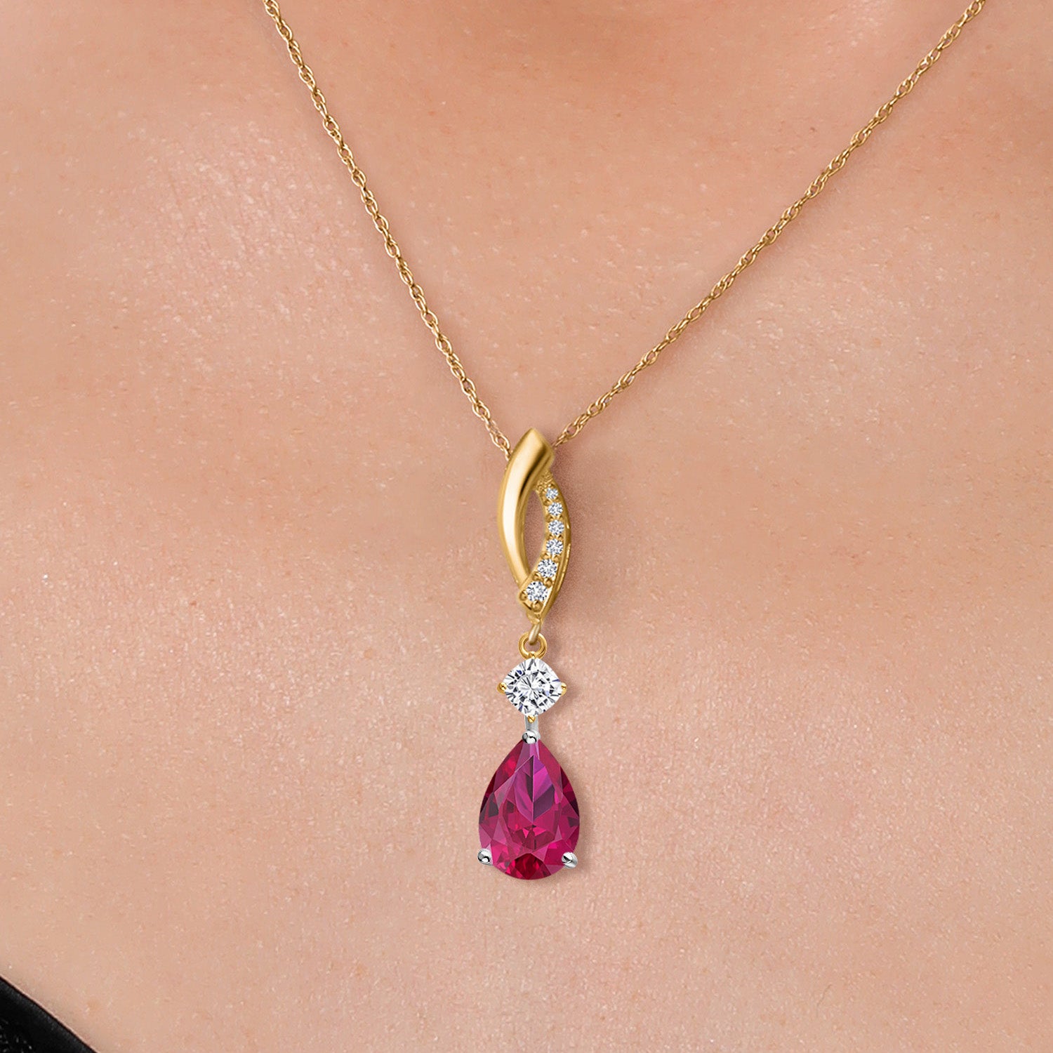 Pendant in 925 Sterling Silver and 10K Yellow Gold