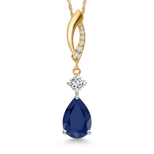 Pendant in 925 Sterling Silver and 10K Yellow Gold