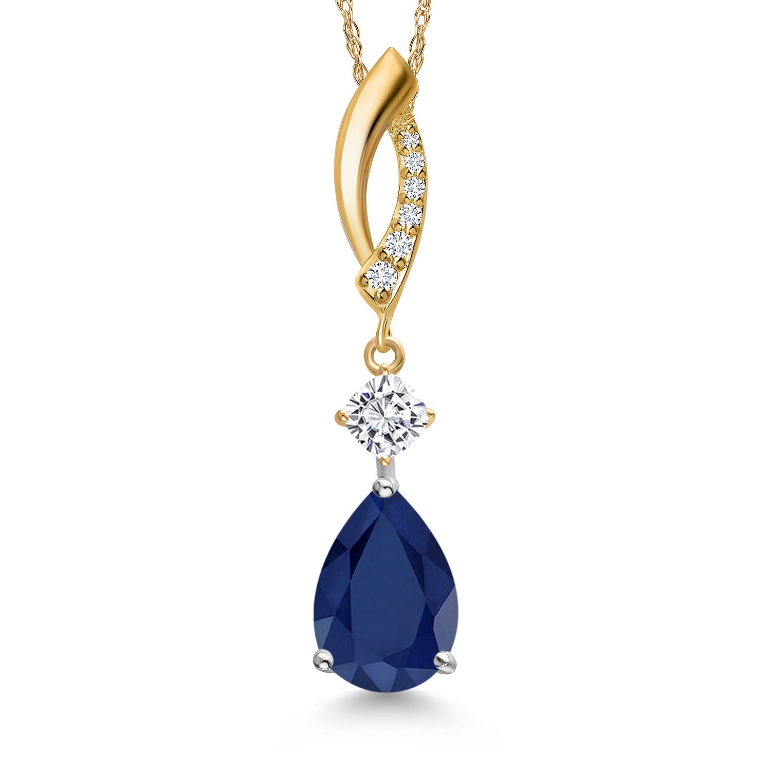 Pendant in 925 Sterling Silver and 10K Yellow Gold