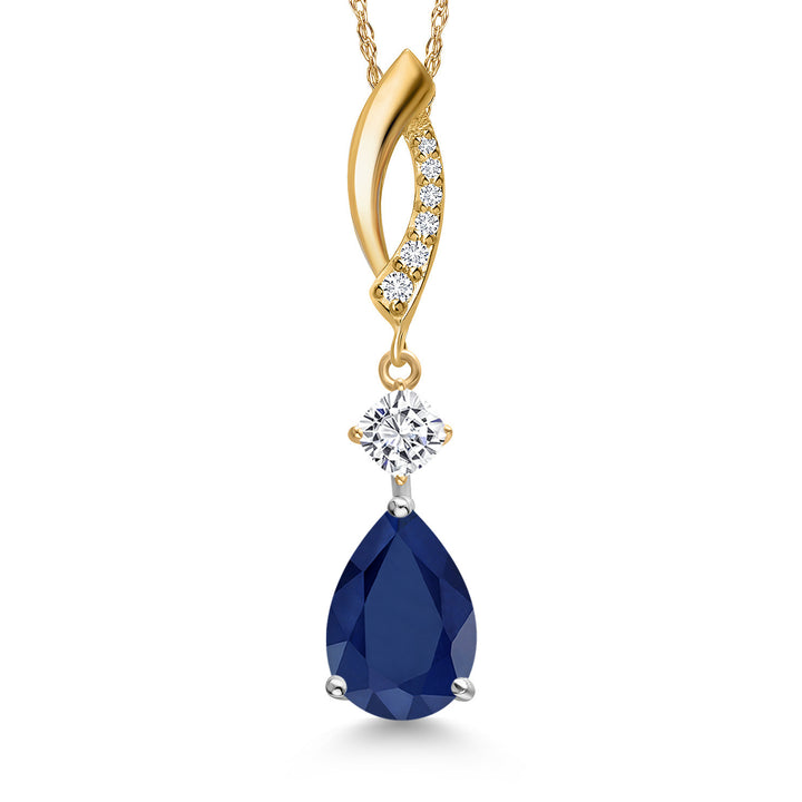 Pendant in 925 Sterling Silver and 10K Yellow Gold