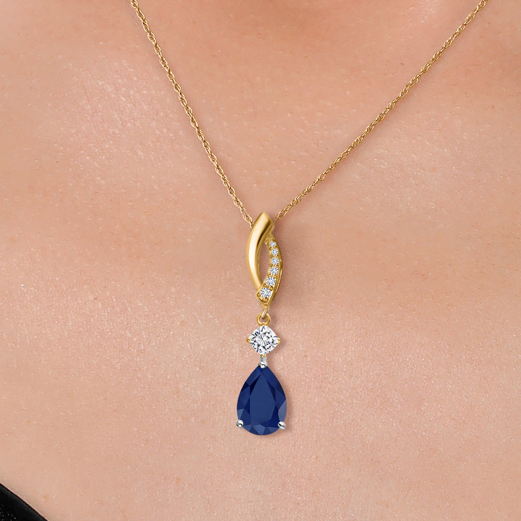 Pendant in 925 Sterling Silver and 10K Yellow Gold
