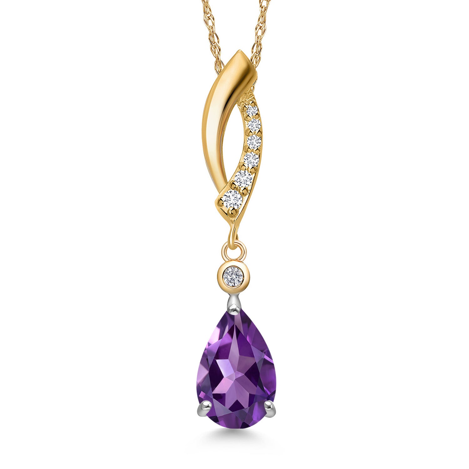 Pendant in 925 Sterling Silver and 10K Yellow Gold
