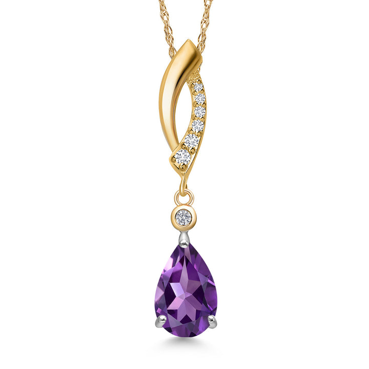 Pendant in 925 Sterling Silver and 10K Yellow Gold