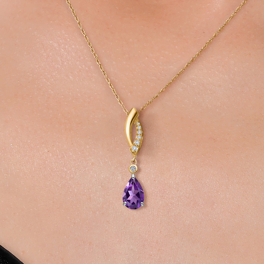 Pendant in 925 Sterling Silver and 10K Yellow Gold
