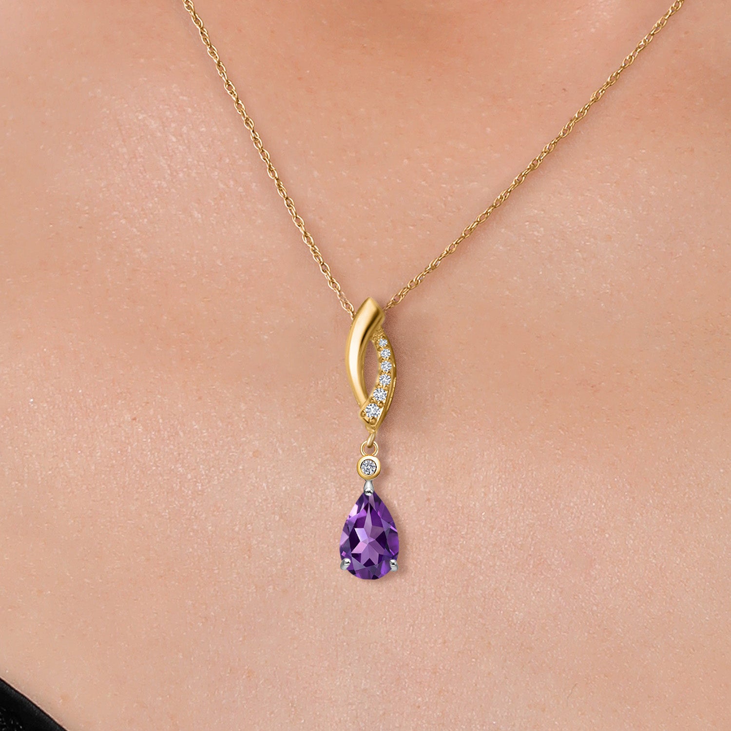 Pendant in 925 Sterling Silver and 10K Yellow Gold