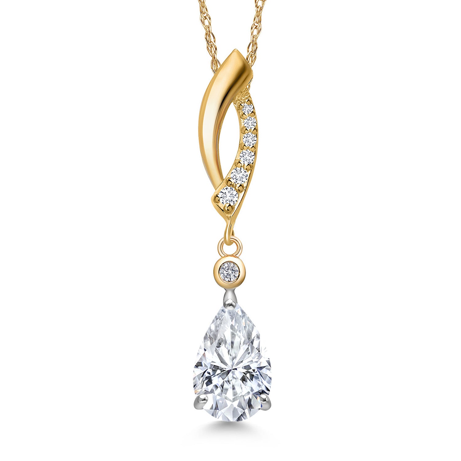 Pendant in 925 Sterling Silver and 10K Yellow Gold