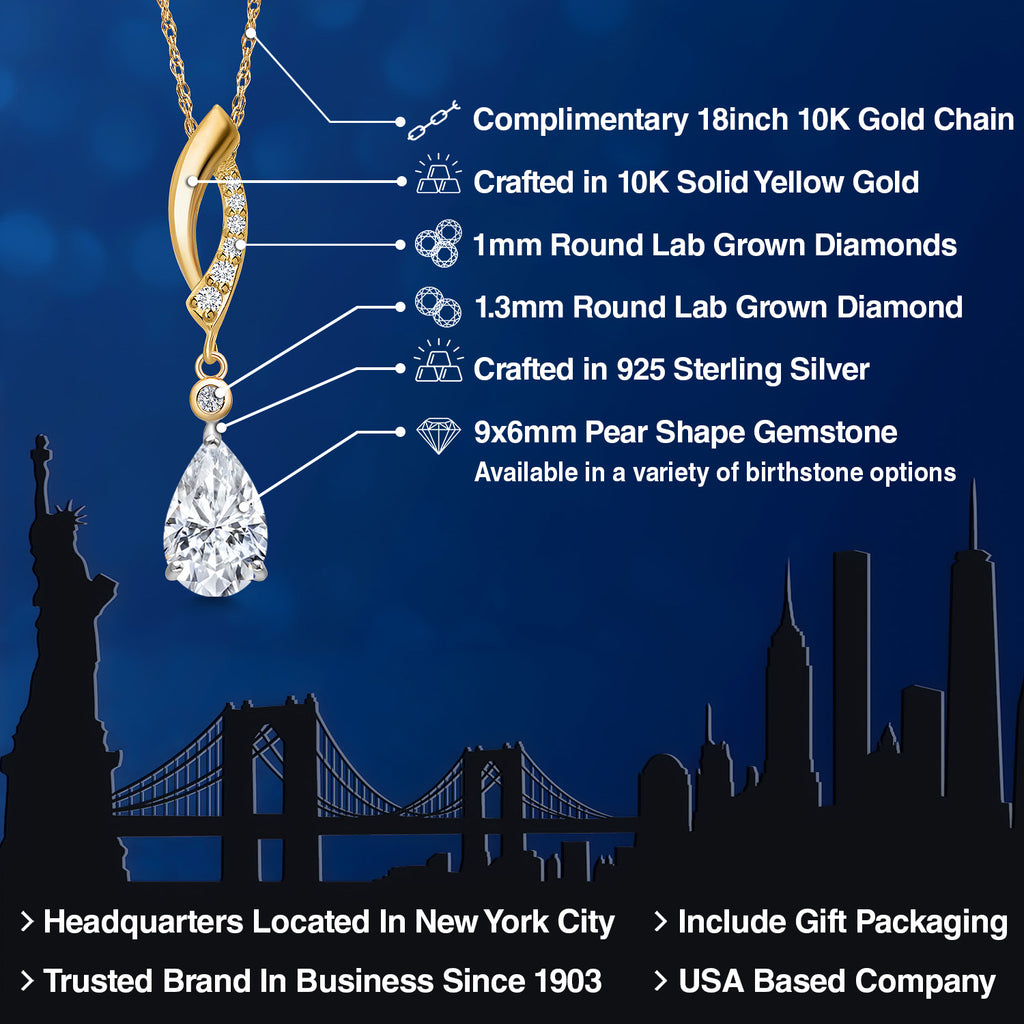 Pendant in 925 Sterling Silver and 10K Yellow Gold