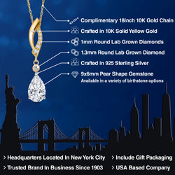 Pendant in 925 Sterling Silver and 10K Yellow Gold