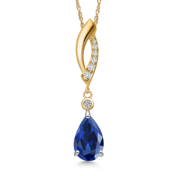 Pendant in 925 Sterling Silver and 10K Yellow Gold