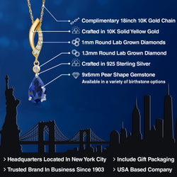 Pendant in 925 Sterling Silver and 10K Yellow Gold