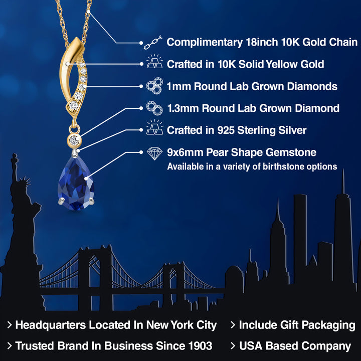 Pendant in 925 Sterling Silver and 10K Yellow Gold
