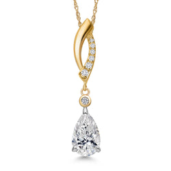 Pendant in 925 Sterling Silver and 10K Yellow Gold