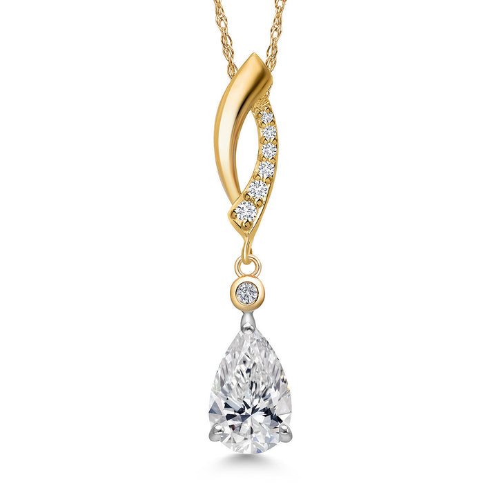Pendant in 925 Sterling Silver and 10K Yellow Gold
