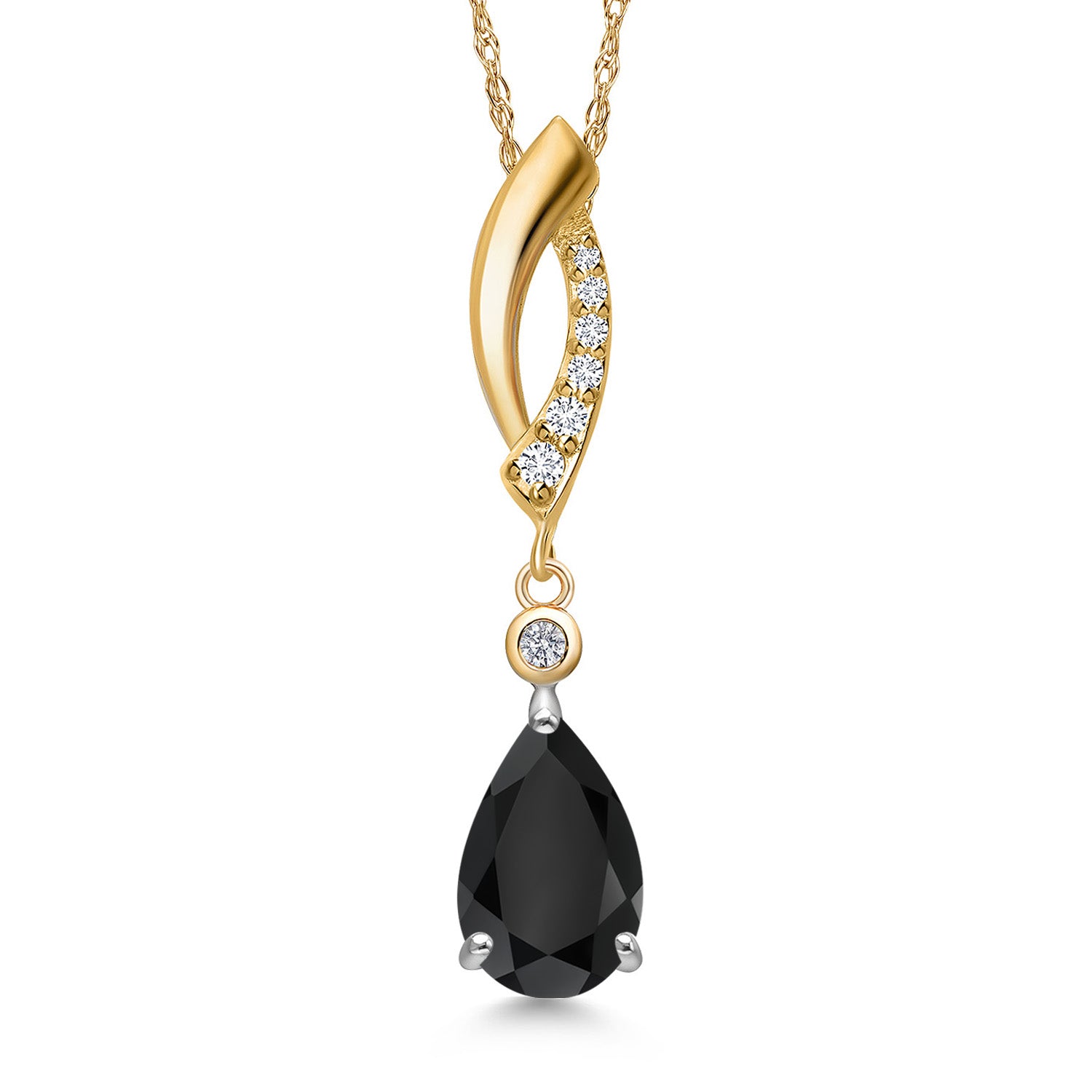 Pendant in 925 Sterling Silver and 10K Yellow Gold