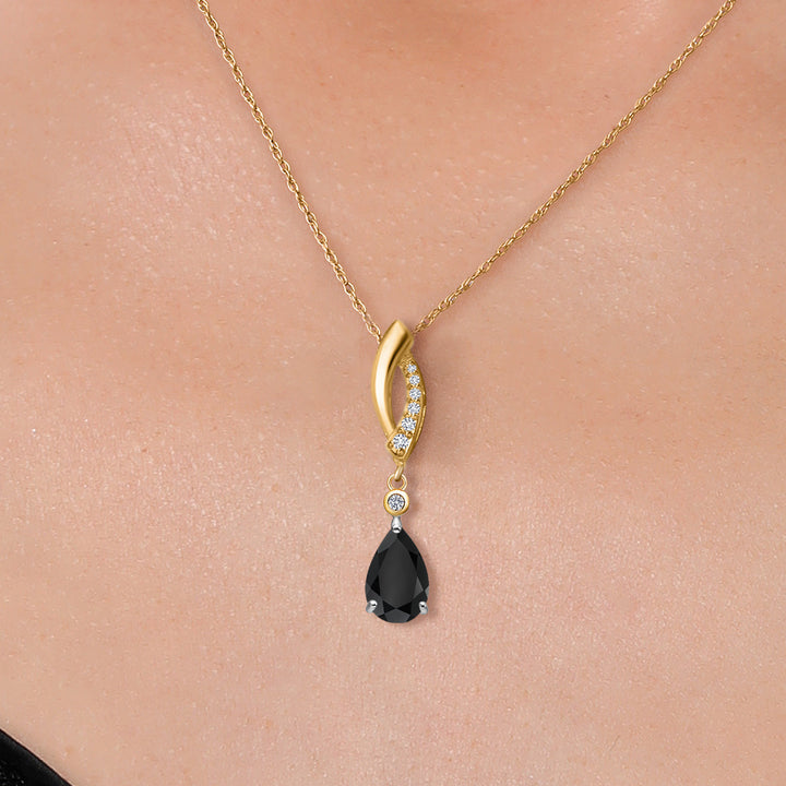 Pendant in 925 Sterling Silver and 10K Yellow Gold