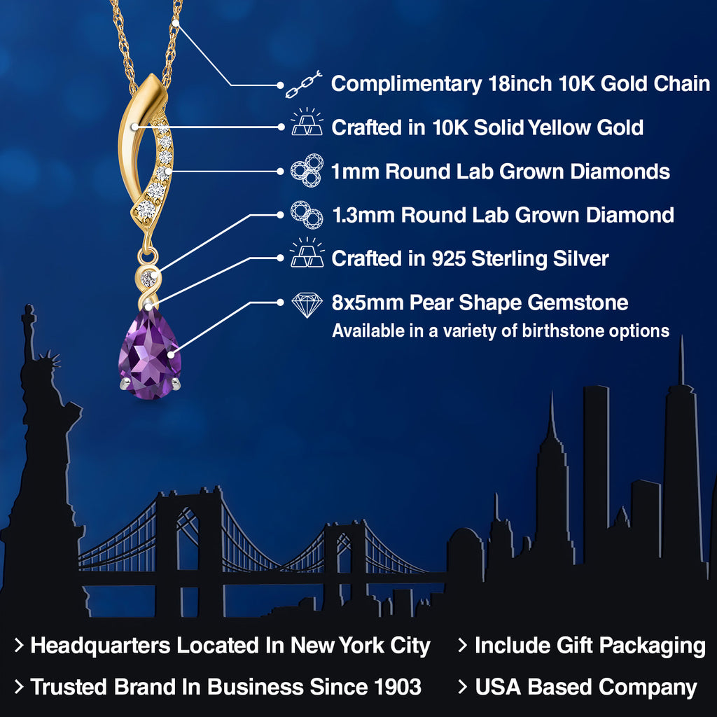Pendant in 925 Sterling Silver and 10K Yellow Gold